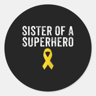 Sticker Rond Soeur De Sensibilisation Au Cancer Chez L'Enfance 
