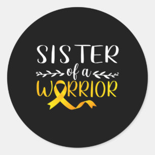 Sticker Rond Soeur D'Un Guerrier Soutien De Sensibilisation Au 