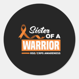 Sticker Rond Soeur D'Un Guerrier Soutien Soutien RSD CRPS Awa