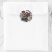 Sticker Rond Soeur en hiver (Sac)