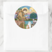 Sticker Rond Soeur Frances Bénir 5 chats (Sac)