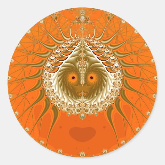 Sticker Rond Soeur Moon - Orange (Devant)