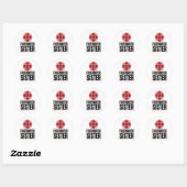 Sticker Rond Sœur pompier (Feuille)