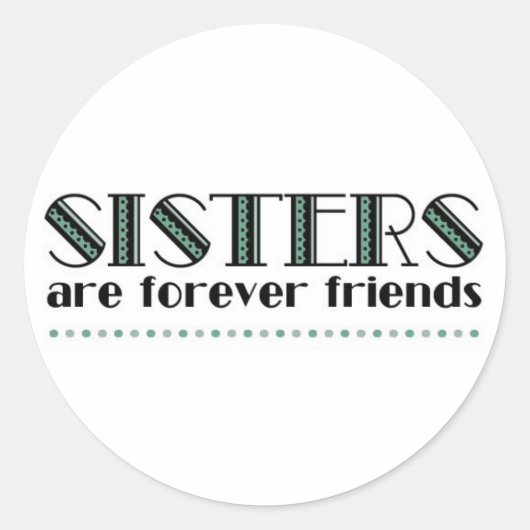 Sticker Rond Soeurs 2vert (Devant)