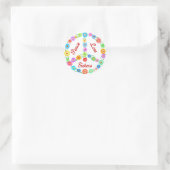 Sticker Rond Soeurs d'amour pour la paix (Sac)