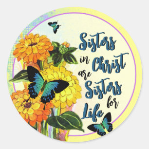 Sticker Rond Soeurs En Christ