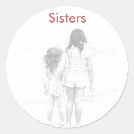 Sticker Rond Soeurs, Soeurs (Devant)