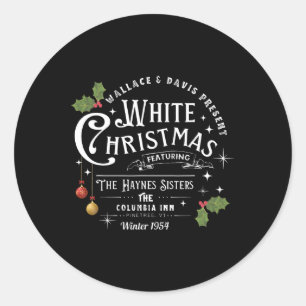 Sticker Rond Soeurs White Christmas Movie 1954 Pajamas Holiday