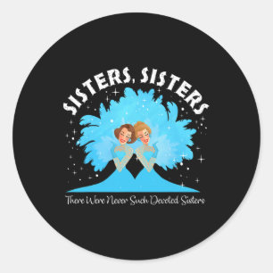 Sticker Rond Soeurs White Christmas Movie 1954 Xmas Pajam