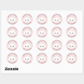 Sticker Rond Sofia Cloud Anniversaire Merci Favoriser (Feuille)