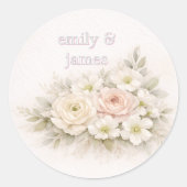 Sticker Rond Soft Editorial Botanical Wedding (Devant)