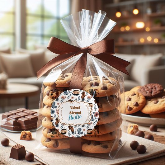 Sticker Rond Soft Floral Lash Artist Beauty Studio