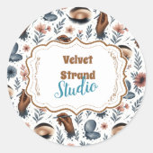 Sticker Rond Soft Floral Lash Artist Beauty Studio (Devant)