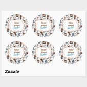 Sticker Rond Soft Floral Lash Artist Beauty Studio (Feuille)
