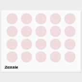 Sticker Rond Soft Meadow Neutral - Rose Pâle (Feuille)