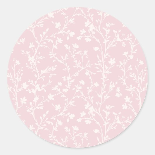 Sticker Rond Soft Meadow Neutral - Rose Pâle (Devant)