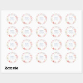 Sticker Rond Soft Pastel Bloom Bridal Shower  (Feuille)
