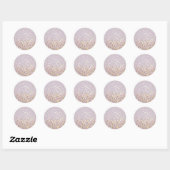 Sticker Rond Soft Pastel Bokeh Sparkles (Feuille)