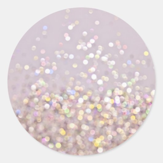 Sticker Rond Soft Pastel Bokeh Sparkles (Devant)