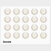 Sticker Rond Soft Pastel Ornate Spring Garden Gold Wedding (Feuille)