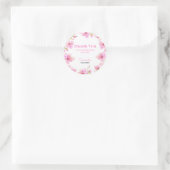 Sticker Rond Soft Pastel Rose Cerise Fleur Sakura Anniversaire (Sac)