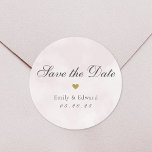 Sticker Rond Soft Pink Watercolor Wedding Enregistrer la date<br><div class="desc">Conçu sur mesure,  enregistrez les autocollants d'enveloppe de date avec un design d'aquarelle rose douce romantique avec nom et date personnalisés.</div>