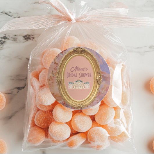 Sticker Rond Soft Renaissance Rococo Fête des mariées esthétiqu