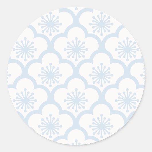 Sticker Rond Soft Sakura Powder Blue - Neutral (Devant)