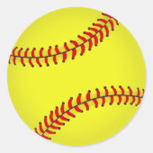 Sticker Rond Softball (Devant)