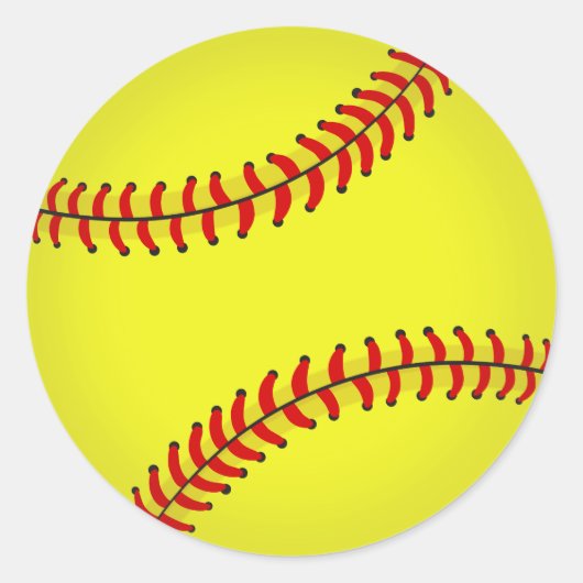 Sticker Rond Softball (Devant)