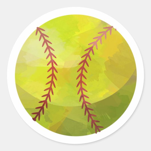 Sticker Rond Softball (Devant)