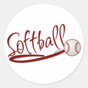 Sticker Rond Softball