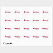 Sticker Rond SOFTBALL - C'est un Thang de fille (Feuille)