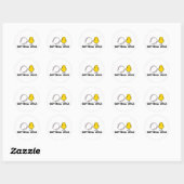 Sticker Rond Softball Chick (Feuille)