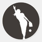 Sticker Rond softball Circle Pitcher (Devant)