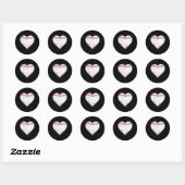 Sticker Rond Softball Gift Tee (Feuille)