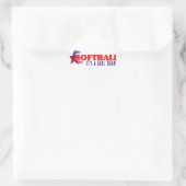 Sticker Rond Softball...Girl Thang (Sac)