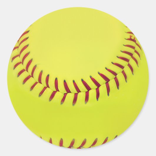 Sticker Rond Softball jaune (Devant)