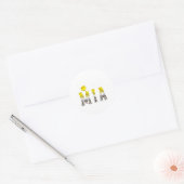 Sticker Rond Softball Mia Leopard Grandma Mia Of A Softball Pla (Enveloppe)