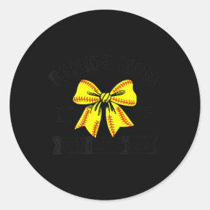 Sticker Rond Softball Senior Mom 2025 The Final Inning Softball