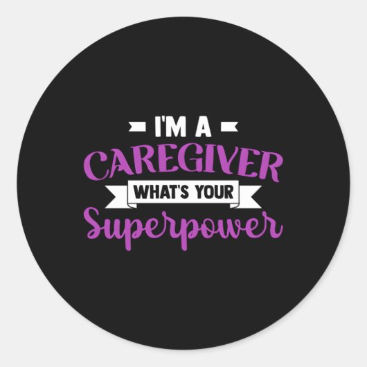 Sticker Rond Soins D'Accompagnement Je Suis Un Aidant De Soins (Devant)