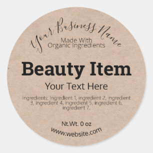 Sticker Rond Soins de la peau personnalisés do-it-yourself entr
