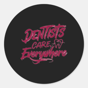 Sticker Rond Soins des dentistes