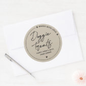 Sticker Rond Soins Doggie Fabriqués Maison Modernes (Enveloppe)