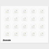 Sticker Rond Soins élégantsBien et prospérité (Feuille)