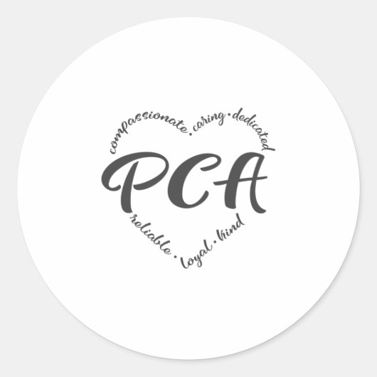 Sticker Rond Soins personnels, pc, soins à domicile (Devant)