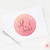 Sticker Rond Soins pour animaux de compagnie Gros assis Baignad (Enveloppe)