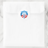 Sticker Rond Soins pro-Obama (Sac)