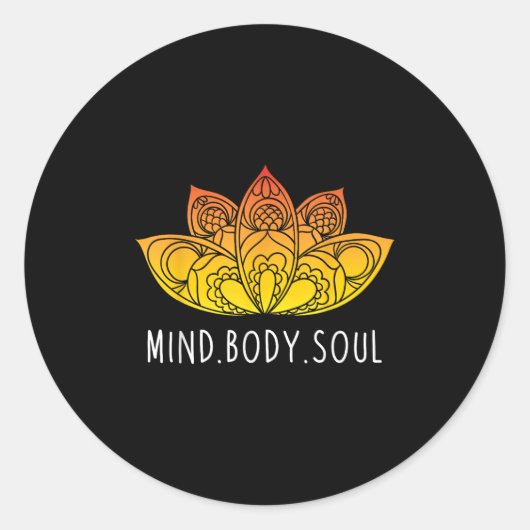 Sticker Rond Soins Sol Femmes méditation Idées graphiques (Devant)