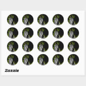 Sticker Rond Soirée africaine Zebra (Feuille)